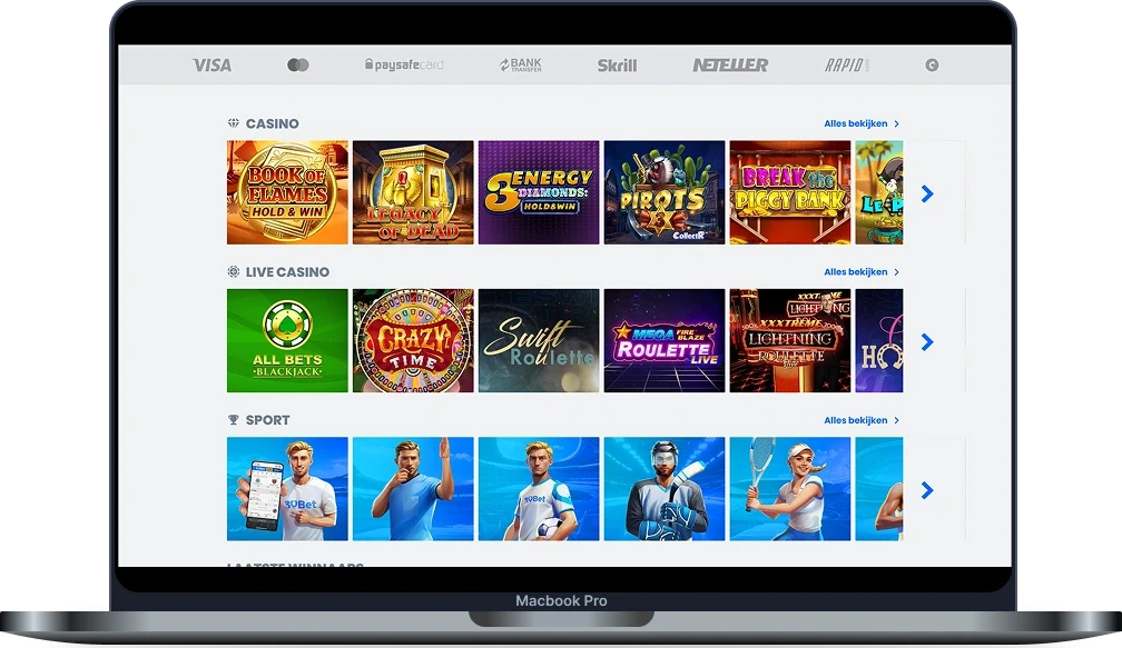 30bet Casino Homepage